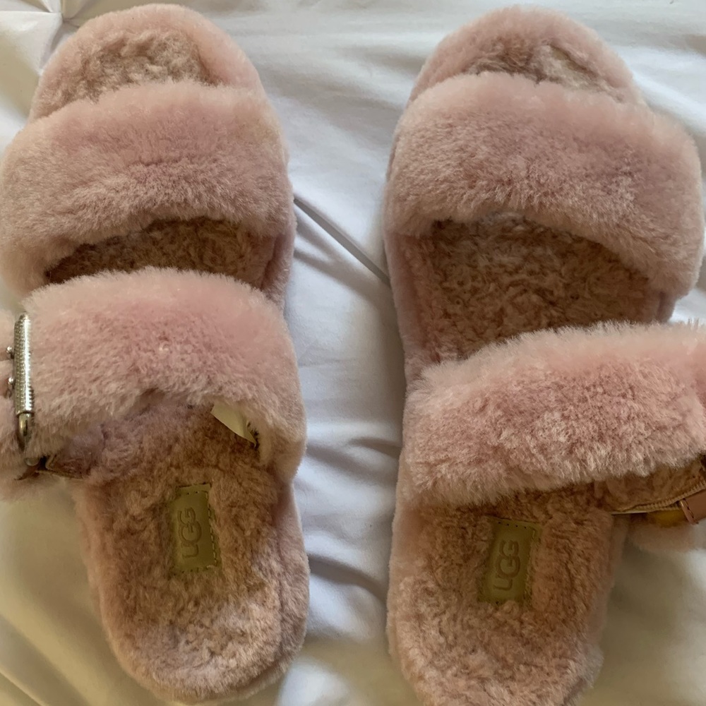 UGG pink fur slippers